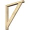 Ekena Millwork Traditional Block Rough Sawn Bracket w/ Offset Brace, Douglas Fir, 4"W x 28"D x 32"H BKT0402X28X32TRA05RDF - alternate 1